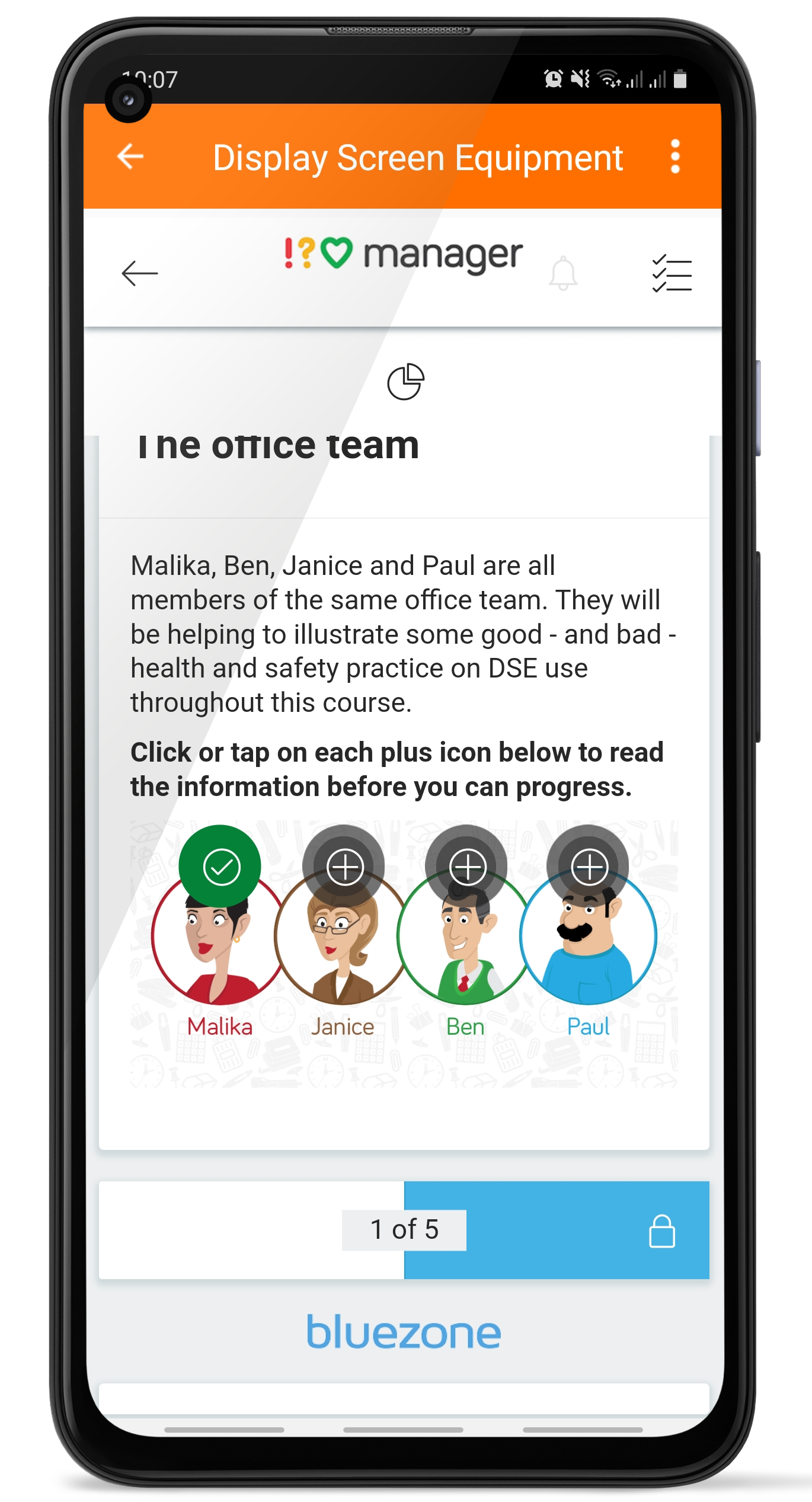 Bluezone manager mobile app